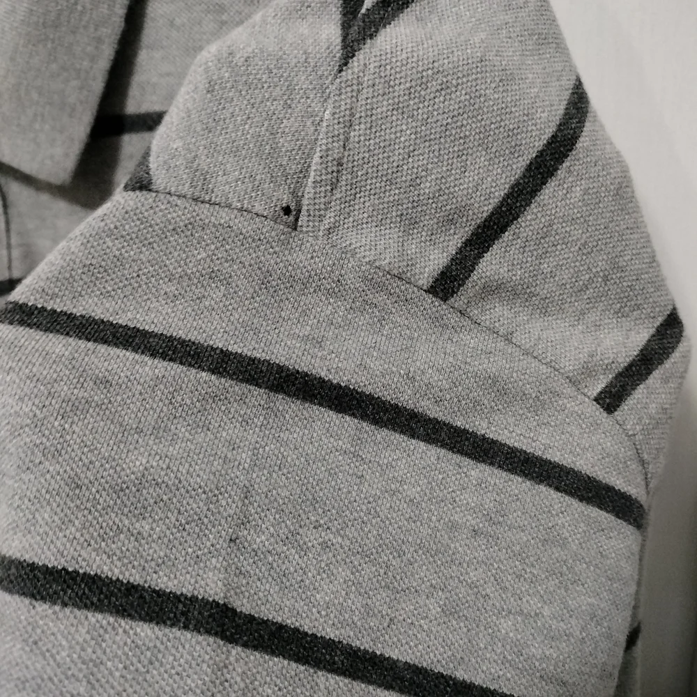 Ralph Lauren Polo Shirt in Gray with Black Stripes